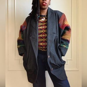 Vintage Pioneer Wear Black Denim Jacket